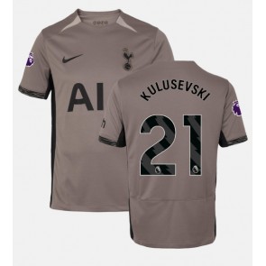 Lacne Muži Futbalové dres Tottenham Hotspur Dejan Kulusevski #21 2023-24 Krátky Rukáv - Tretina